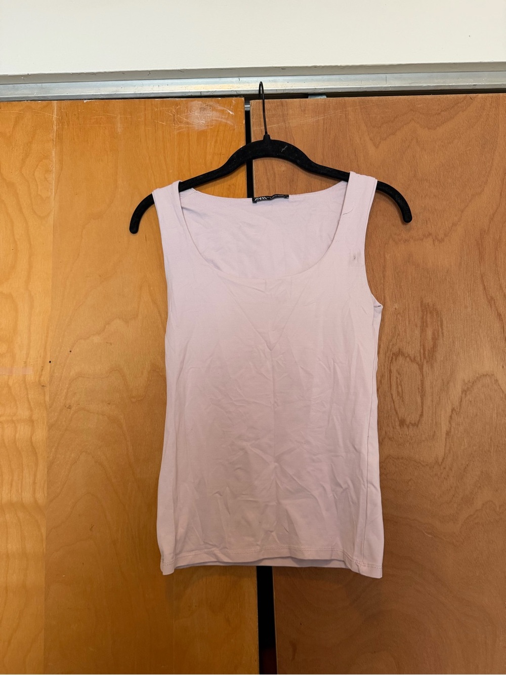 Zara Scoop Neck Sleeveless Tank - Pale Pink
